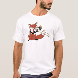 Fox die het Trombone afspeelt T-shirt