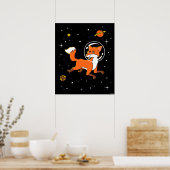 Fox-dieren in de ruimte poster (Keuken)