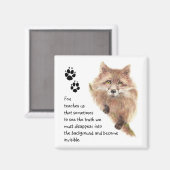 Fox, dierentuin, gedistilleerde gids, symbool magneet (Voorkant / Achterkant)