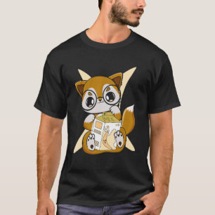 Fox Drink Banana Milk Bubble Tea for Boba T-shirt