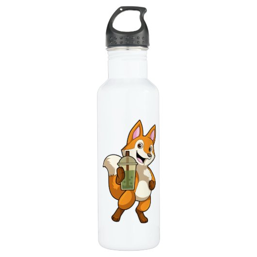 Fox Drink met Bubble Tea Waterfles (Voorkant)