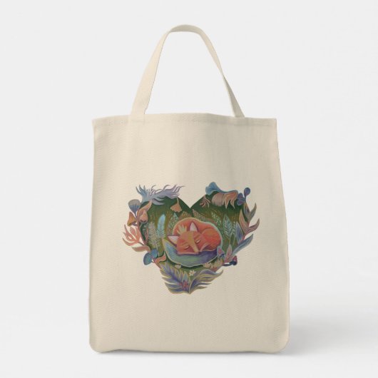 fox earth day tote bag (Achterkant)