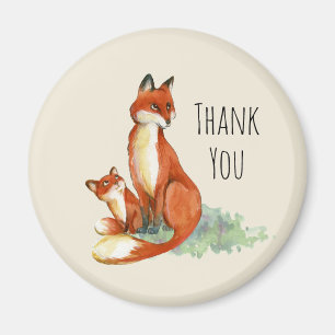 Fox en Baby illustratie illustratie Dank u Magneet