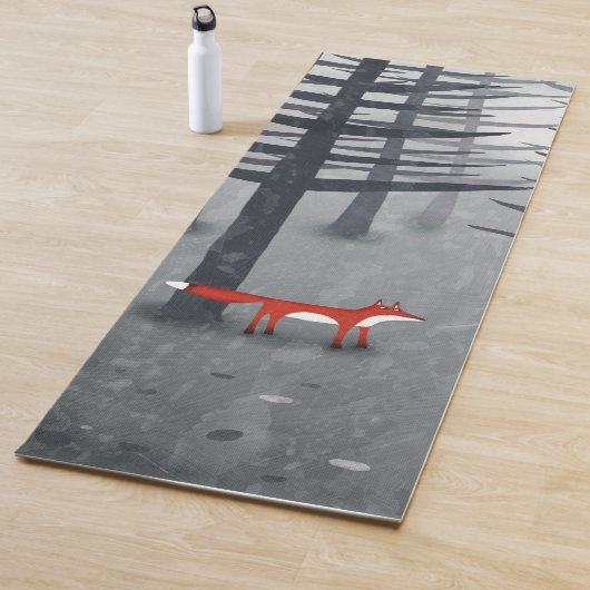 Fox en bos yogamat (In situ)