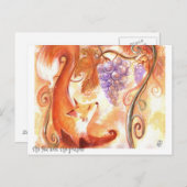 Fox en Briefkaart van druiven (Voorkant / Achterkant)