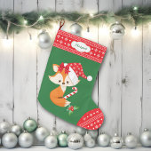 Fox en Candy Cane Grote Kerstsok