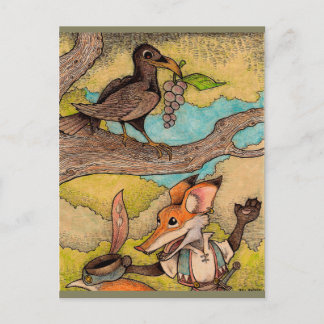 Fox en Crow Briefkaart