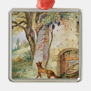 Fox en de Grafieken, illustratie voor Metalen Ornament