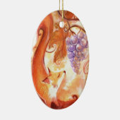 Fox en druiven keramisch ornament (Rechts)