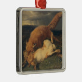 Fox en Hare, 1866 Metalen Ornament (Rechts)