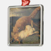 Fox en Hare, 1866 Metalen Ornament (Links)
