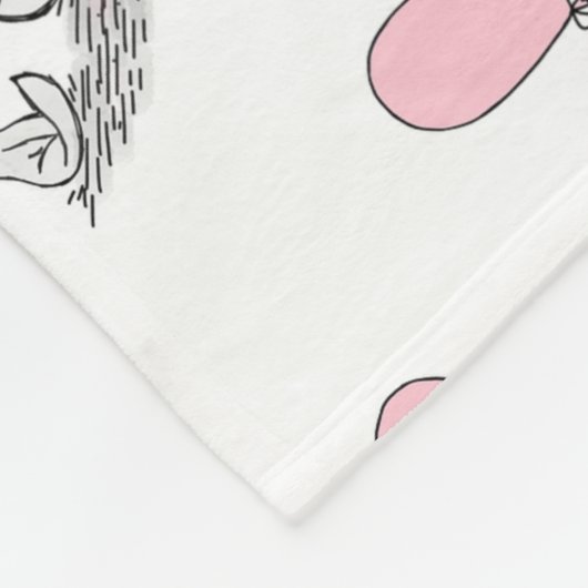 Fox en hart fleece deken (Hoek)