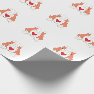 Fox- en hartenpapier — Wappapier — Wit Cadeaupapier