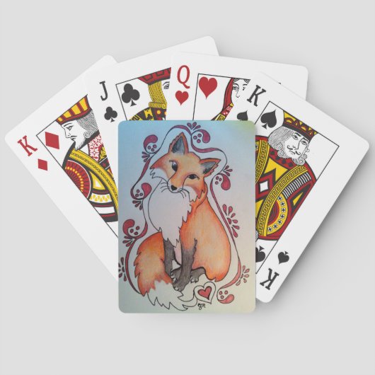 Fox- en hartspelkaarten pokerkaarten (Achterkant)