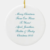 Fox- en kerstboom van ons Huis tot u Keramisch Ornament (Achterkant)