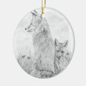 Fox en Kit Keramisch Ornament (Links)