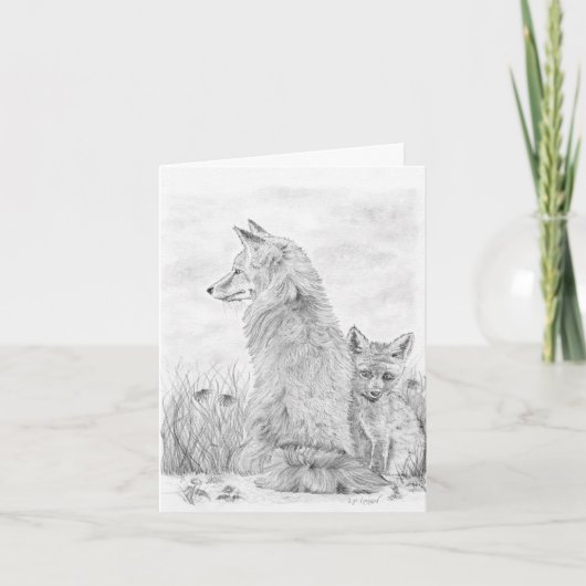 Fox en Kit Notitiekaartje (Voorkant)