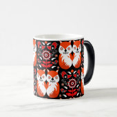 Fox en Natuur Nordic Folk Art Magische Mok (Voorkant rechts)