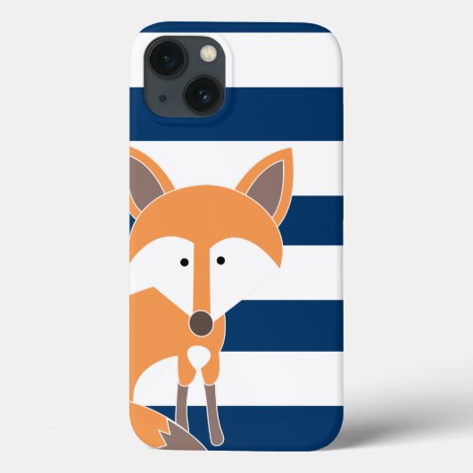 Fox- en Navy Stripes iPad-tas Case-Mate iPhone Case (Achterkant)