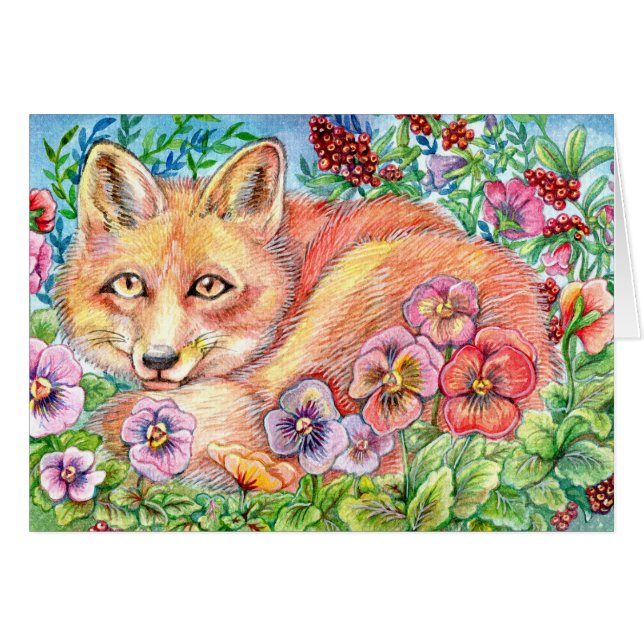 Fox en Pansies-b (Voorkant Horizontaal)