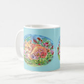 Fox en pansies koffiemok (Voorkant links)