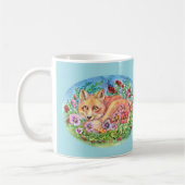 Fox en pansies koffiemok (Links)