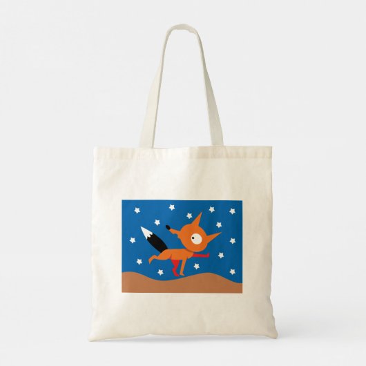 Fox en sterren Canvas tas (Achterkant)