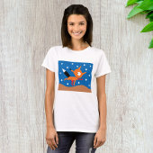 Fox en sterren Womens T-Shirt