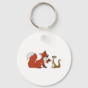 Fox en Weasel Talk Sleutelhanger