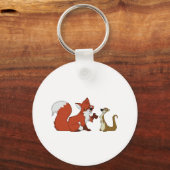 Fox en Weasel Talk Sleutelhanger (Voorkant)