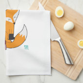 Fox et serviette de thé de Books&Friends de thé (Quart Plié)