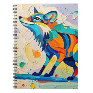 Fox Expressive abstracte dierlijke kunst ontwerp Notitieboek