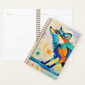 Fox Expressive abstracte dierlijke kunst ontwerp Planner (Display)
