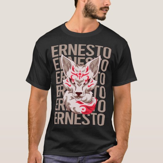 Fox Face - Ernesto Naam T-shirt (Voorkant)