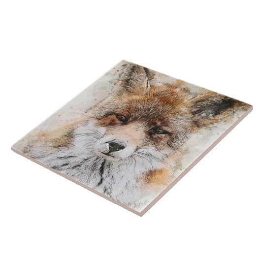 FOX FACE TILE TEGELTJE (Zijkant)
