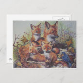 Fox familie briefkaart (Voorkant / Achterkant)