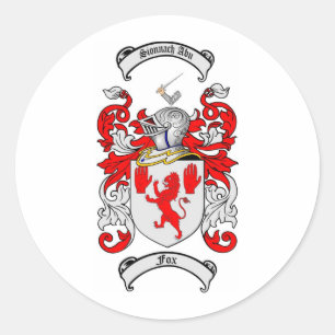FOX FAMILY CREST - FOX WAPEN RONDE STICKER