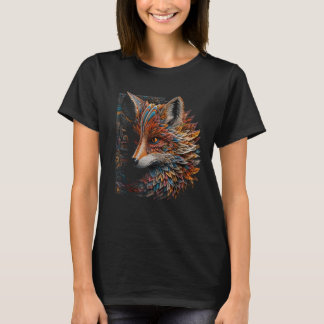 Fox Fantasy - Art Mandala Artwork Animal Fox T-shirt