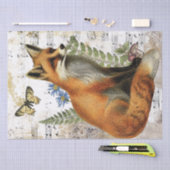 Fox Fern Butterfly Music Gold Decoupage Idee Tissuepapier (Craft)