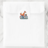 Fox-fiets Ronde Sticker (Tas)
