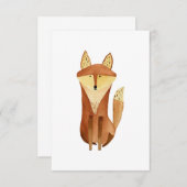Fox Flat Note Kaart, blanco Bedankkaart (Voorkant / Achterkant)