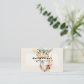 Fox Flower Crown Watercolor                        Visitekaartje (Staand voorkant)