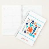 Fox Folk Art Floral Pattern - Gepersonaliseerd | N Planner (Display)