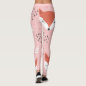Fox Fun: Schattige bospatroon Leggings (Achterkant)