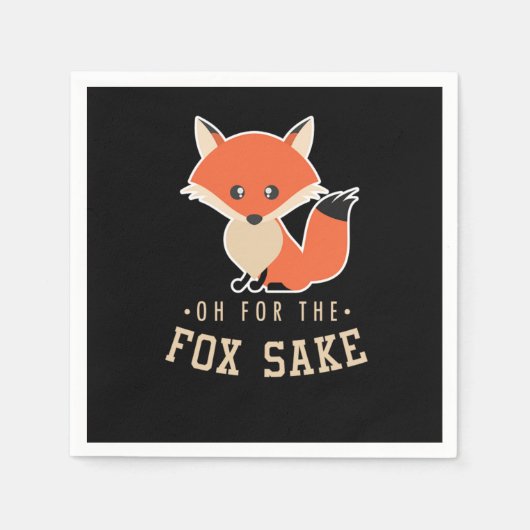 Fox Funny Sarcast Sarcasm Canidae Carnivore Canine Servet (Voorkant)