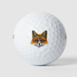Fox gelaat - Schilderen in acryl Golfballen
