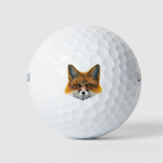 Fox gelaat - Schilderen in acryl Golfballen