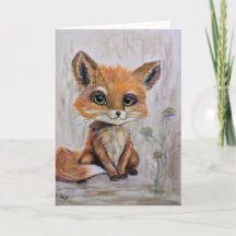 Fox Gevouwen Wenskaart