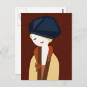 Fox girl briefkaart (Voorkant / Achterkant)