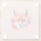 Fox Glass Coaster Glazen Onderzetter (Achterkant)